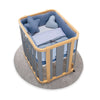 Oval crib 55x70 cm wooden/grey · Crea Plus Uno C354-M5058