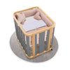 Oval crib 55x70 cm wooden/grey · Crea Plus Uno C354-M5058