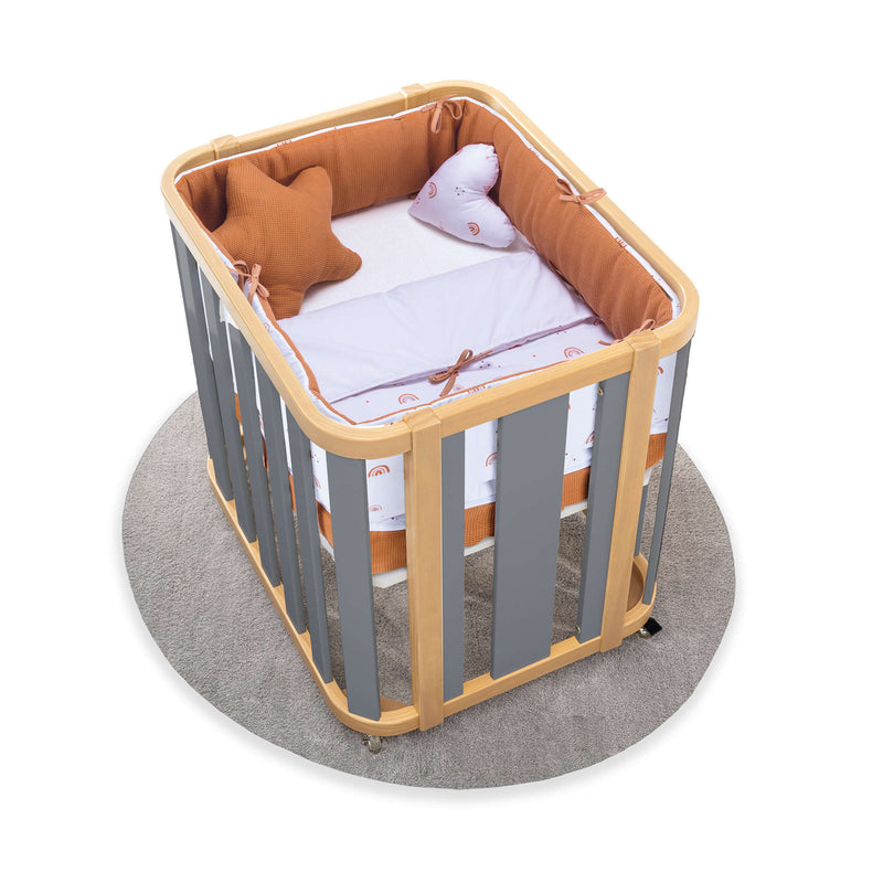 Oval crib 55x70 cm wooden/grey · Crea Plus Uno C354-M5058