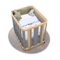 Oval crib 55x70 cm wooden/grey · Crea Plus Uno C354-M5058