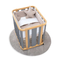 Oval crib 55x70 cm wooden/grey · Crea Plus Uno C354-M5058