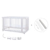 Lit bébé-lit d'enfant 70x140 cm (3in1) en blanc · Crea Due Bianco C300-M1100