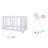 Lit bébé-lit d'enfant 70x140 cm (3in1) en blanc · Crea Due Bianco C300-M1100