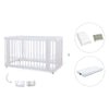 Lit bébé-lit d'enfant 70x140 cm (3in1) en blanc · Crea Due Bianco C300-M1100