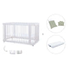 Lit bébé-lit d'enfant 70x140 cm (3in1) en blanc · Crea Due Bianco C300-M1100