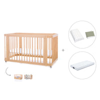 Lit bébé-Lit d'enfant 70x140 cm (3in1) en bois · Crea Due Nomad C300-M5000