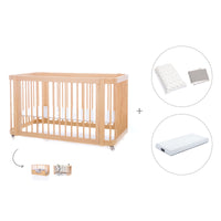 Lit bébé-Lit d'enfant 70x140 cm (3in1) en bois · Crea Due Nomad C300-M5000