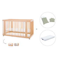 Lit bébé-Lit d'enfant 70x140 cm (3in1) en bois · Crea Due Nomad C300-M5000