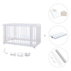 Lit bébé-lit d'enfant 70x140 cm (3in1) en blanc · Crea Due Bianco C300-M1100