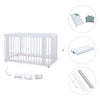 Lit bébé-lit d'enfant 70x140 cm (3in1) en blanc · Crea Due Bianco C300-M1100