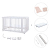 Lit bébé-lit d'enfant 70x140 cm (3in1) en blanc · Crea Due Bianco C300-M1100