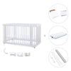 Lit bébé-lit d'enfant 70x140 cm (3in1) en blanc · Crea Due Bianco C300-M1100