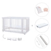 Lit bébé-lit d'enfant 70x140 cm (3in1) en blanc · Crea Due Bianco C300-M1100