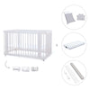 Lit bébé-lit d'enfant 70x140 cm (3in1) en blanc · Crea Due Bianco C300-M1100