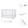 Lit bébé-lit d'enfant 70x140 cm (3in1) en blanc · Crea Due Bianco C300-M1100