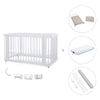 Lit bébé-lit d'enfant 70x140 cm (3in1) en blanc · Crea Due Bianco C300-M1100