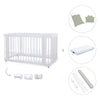 Lit bébé-lit d'enfant 70x140 cm (3in1) en blanc · Crea Due Bianco C300-M1100