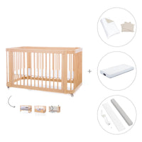 Lit bébé-Lit d'enfant 70x140 cm (3in1) en bois · Crea Due Nomad C300-M5000