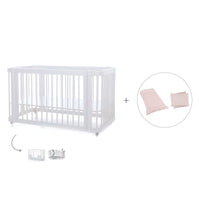 Babybett-Bett (3in1) 70x140 cm weiß · Crea Due Bianco C300-M1100