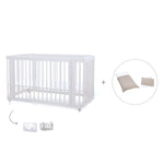 Cot- Bed for babies (3in1) Crea Due White 70x140 - C300