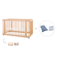 Baby cot-toddler bed (3in1) 70x140 cm wood · Crea Due Nomad C300-M5000