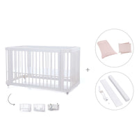 Babybett-Bett (3in1) 70x140 cm weiß · Crea Due Bianco C300-M1100