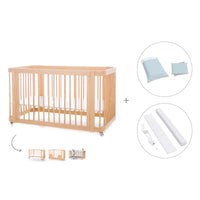 Lit bébé-Lit d'enfant 70x140 cm (3in1) en bois · Crea Due Nomad C300-M5000