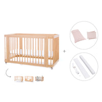 Baby cot-toddler bed (3in1) 70x140 cm wood · Crea Due Nomad C300-M5000