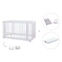 Babybett-Bett (3in1) 70x140 cm weiß · Crea Due Bianco C300-M1100