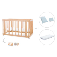 Baby cot-toddler bed (3in1) 70x140 cm wood · Crea Due Nomad C300-M5000