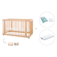 Baby cot-toddler bed (3in1) 70x140 cm wood · Crea Due Nomad C300-M5000