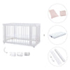 Babybett-Bett (3in1) 70x140 cm weiß · Crea Due Bianco C300-M1100