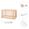 Baby cot-toddler bed (3in1) 70x140 cm wood · Crea Due Nomad C300-M5000