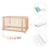 Baby cot-toddler bed (3in1) 70x140 cm wood · Crea Due Nomad C300-M5000