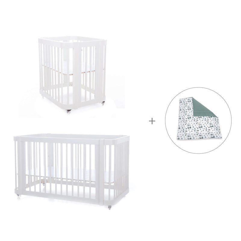 Mini berço, berço e cama tudo em um (4in1) branco · Crea Tre Bianco C301-M1100