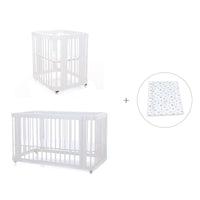 Mini berço, berço e cama tudo em um (4in1) branco · Crea Tre Bianco C301-M1100