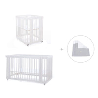 Mini berço, berço e cama tudo em um (4in1) branco · Crea Tre Bianco C301-M1100