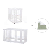 Mini berço, berço e cama tudo em um (4in1) branco · Crea Tre Bianco C301-M1100