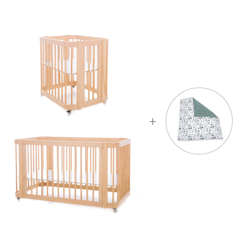 Wooden crib, cot and bed all-in-one (4in1) · Crea Tre Nomad C301-M5000