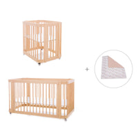 Wooden crib, cot and bed all-in-one (4in1) · Crea Tre Nomad C301-M5000