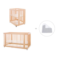 Wooden crib, cot and bed all-in-one (4in1) · Crea Tre Nomad C301-M5000