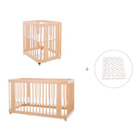 Wooden crib, cot and bed all-in-one (4in1) · Crea Tre Nomad C301-M5000