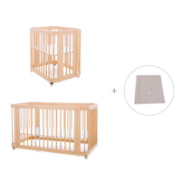 Wooden crib, cot and bed all-in-one (4in1) · Crea Tre Nomad C301-M5000
