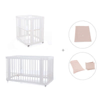 Mini berço, berço e cama tudo em um (4in1) branco · Crea Tre Bianco C301-M1100