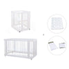 Mini berço, berço e cama tudo em um (4in1) branco · Crea Tre Bianco C301-M1100