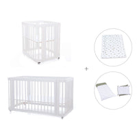 Mini berço, berço e cama tudo em um (4in1) branco · Crea Tre Bianco C301-M1100