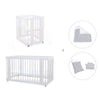 Mini berço, berço e cama tudo em um (4in1) branco · Crea Tre Bianco C301-M1100