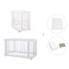 Mini berço, berço e cama tudo em um (4in1) branco · Crea Tre Bianco C301-M1100