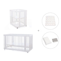 Mini berço, berço e cama tudo em um (4in1) branco · Crea Tre Bianco C301-M1100