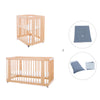Wooden crib, cot and bed all-in-one (4in1) · Crea Tre Nomad C301-M5000